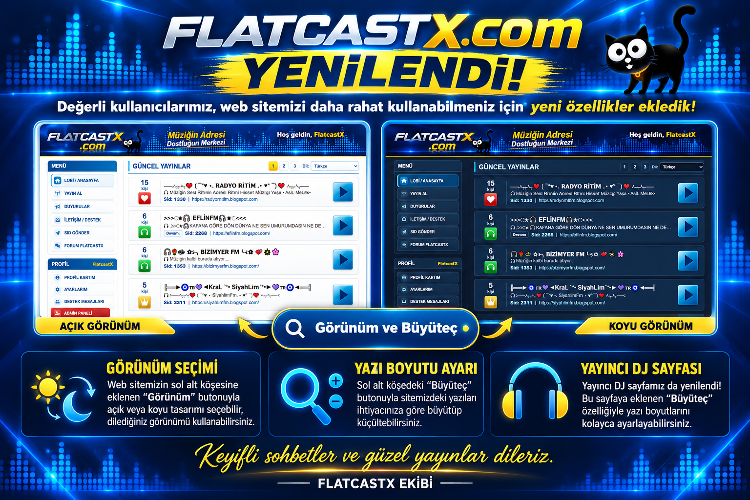 FlatcastX Karşılama